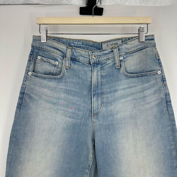 AG Adriano Goldschmied Jeans Women's 31 Etta High Waist Wide Leg Crop Rave Boho - Picture 9 of 15